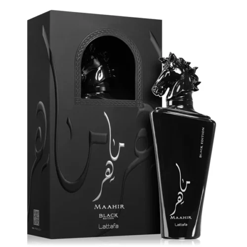 Maahir Black Edition Lattafa Perfumes para Hombres y Mujeres - Imagen 2